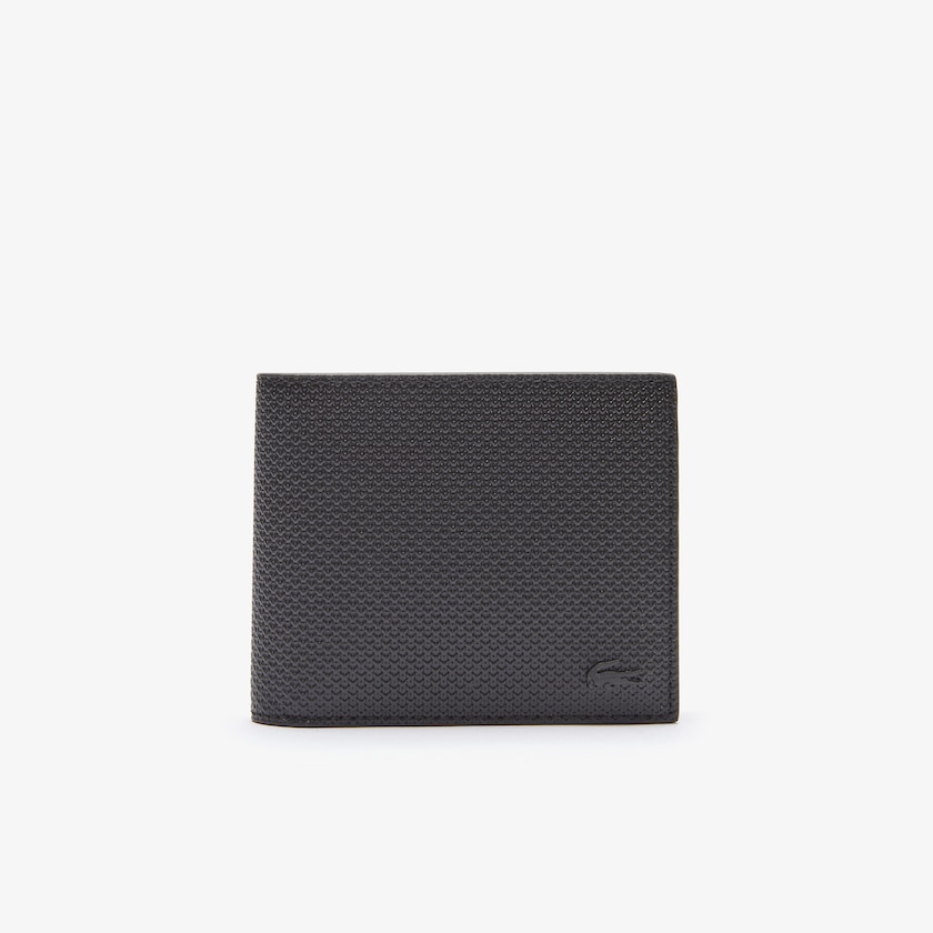 Carteiras Pretas Masculino Lacoste Chantaco Piqué Leather 8 Card SO4-74127H1