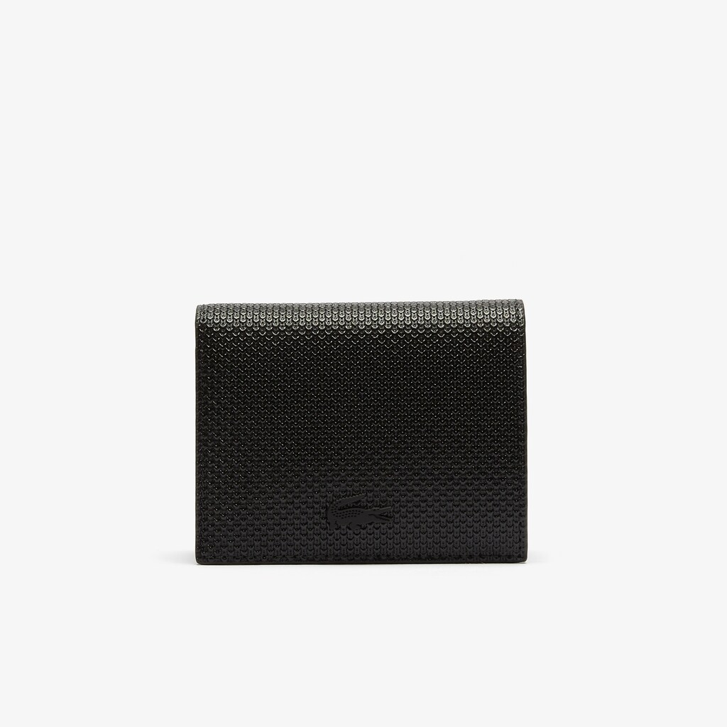 Carteiras Pretas Feminino Lacoste Chantaco Small Piqué Leather Snap HL5-97389K0