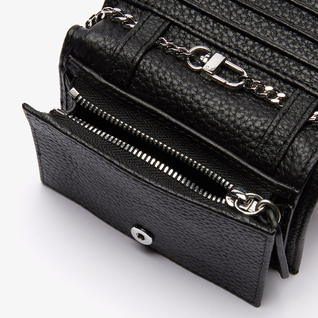 Carteiras Pretas Feminino Lacoste Croco Crew Grained Leather Phone SJ9-83848A1