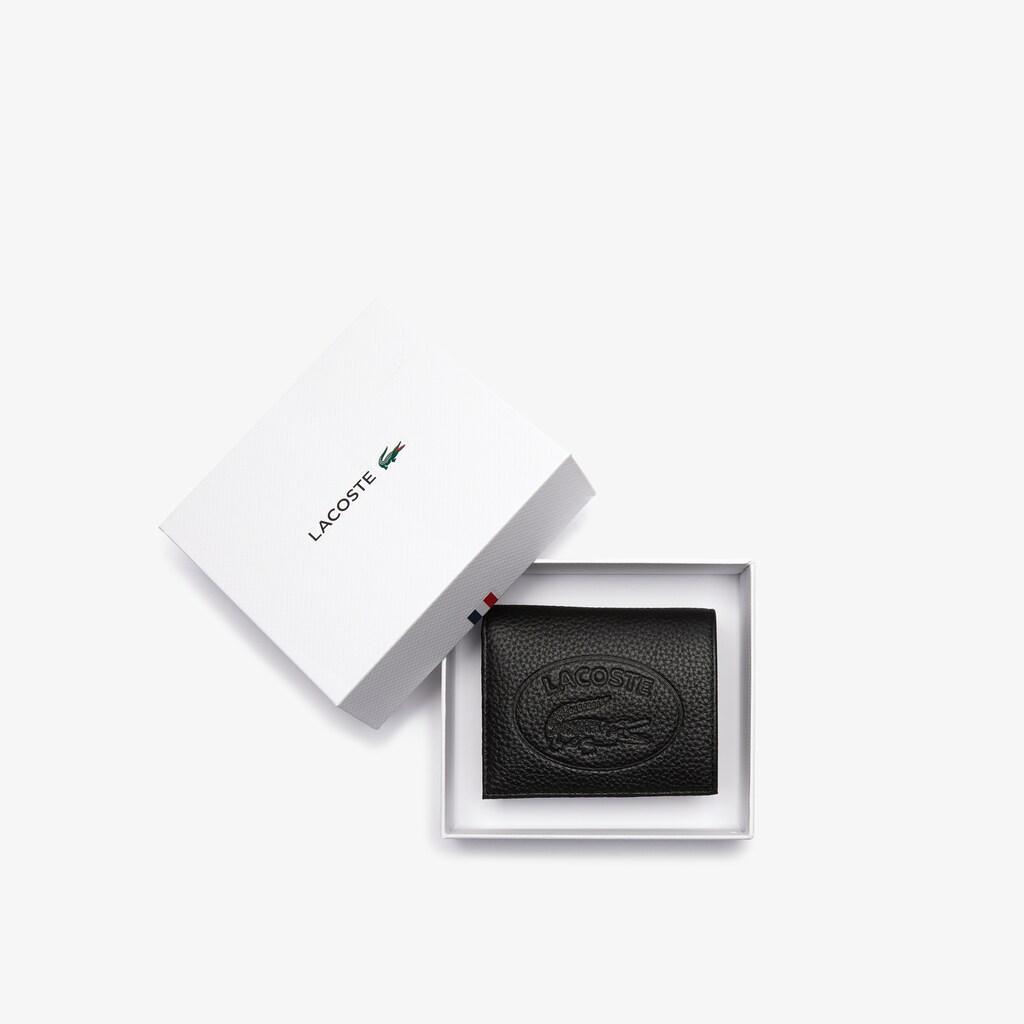 Carteiras Pretas Feminino Lacoste Croco Crew Grained Leather Phone SJ9-83848A1