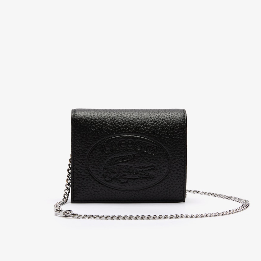 Carteiras Pretas Feminino Lacoste Croco Crew Grained Leather Phone SJ9-83848A1