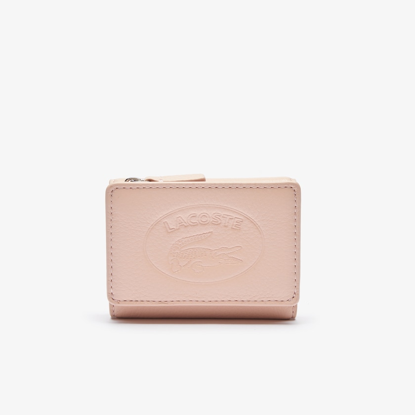 Carteiras Rosa Feminino Lacoste Croco Crew Grained Leather Zip XU4-67116A1
