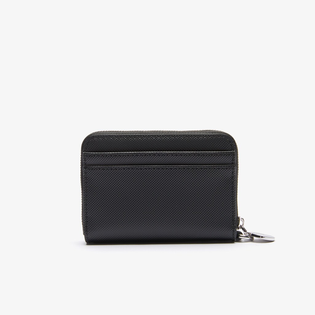 Carteiras Pretas Feminino Lacoste Daily Classic Small Coated Piqué Canvas Zip YS0-36763G2