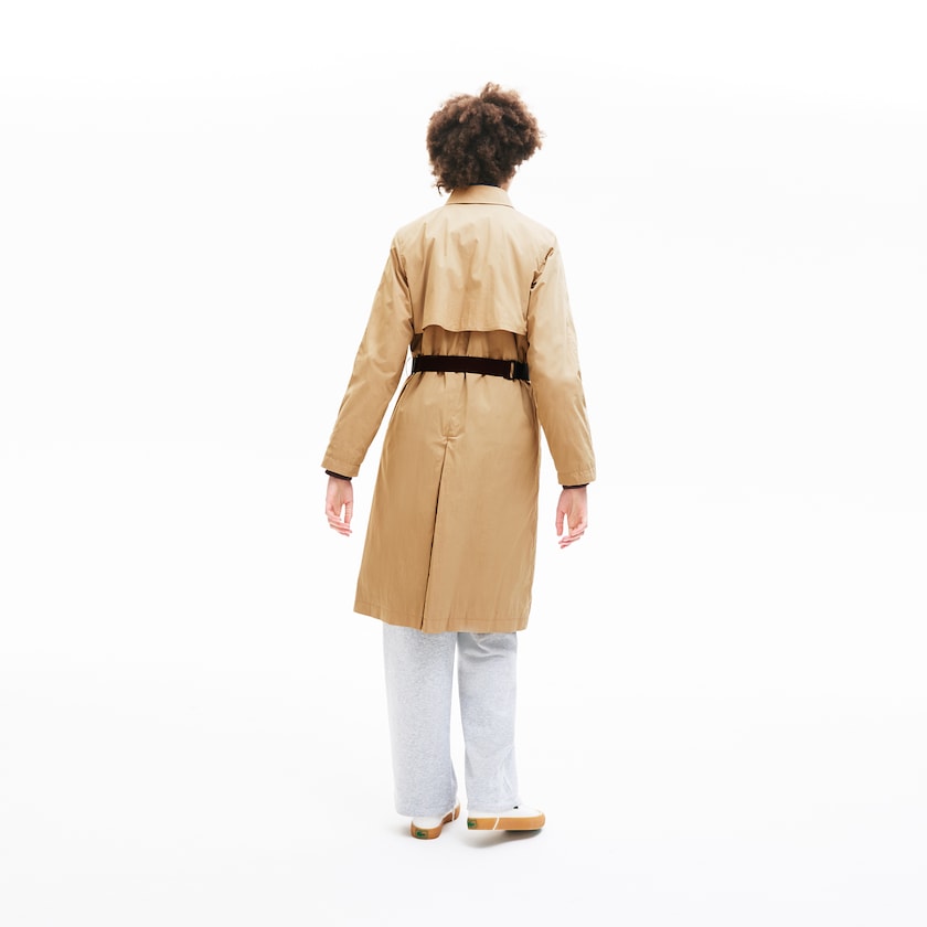 Casacos Bege Feminino Lacoste Contrast Belt Trench XH2-40814T5