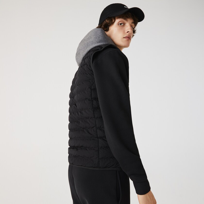 Casacos Pretas Masculino Lacoste Lightweight Foldable Water-Resistant Puffer AM6-68656H2
