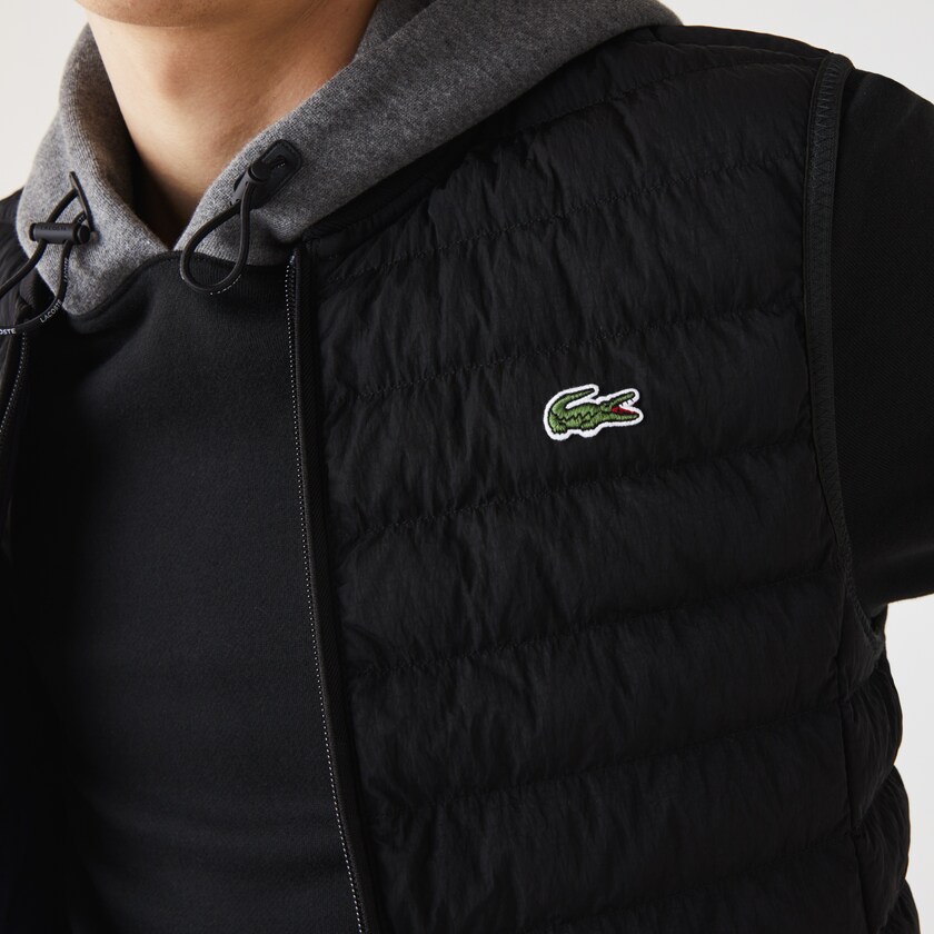 Casacos Pretas Masculino Lacoste Lightweight Foldable Water-Resistant Puffer AM6-68656H2
