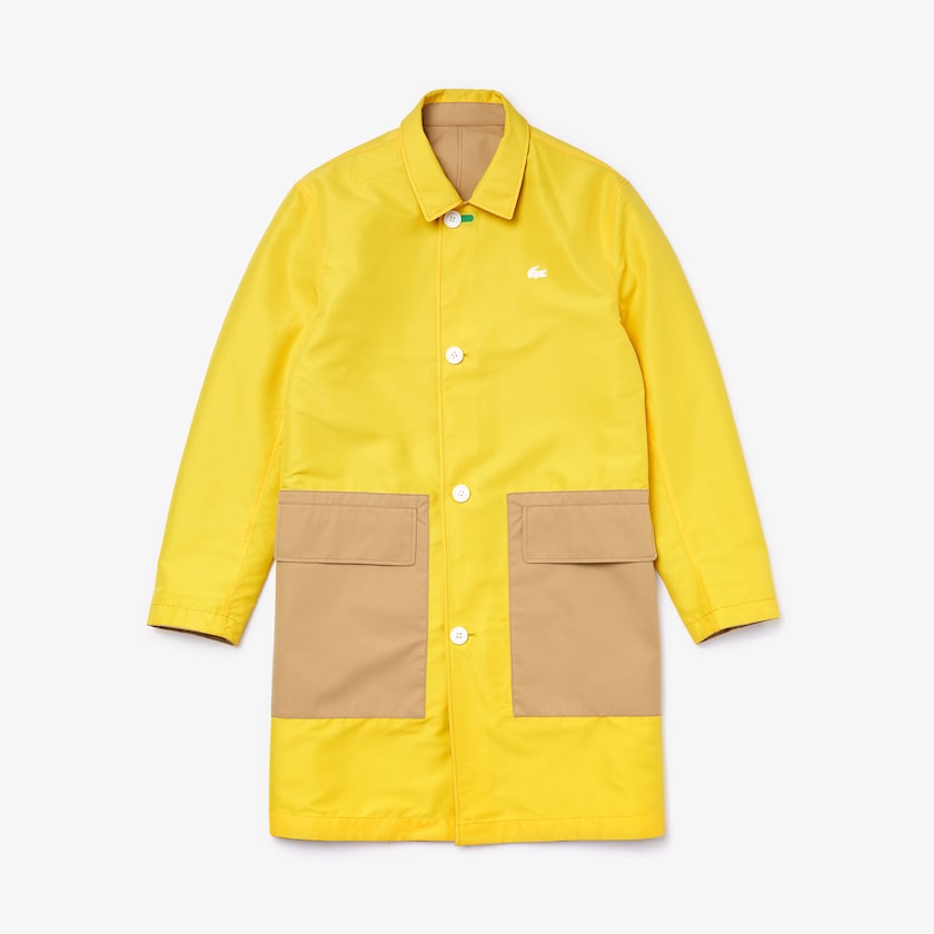 Casacos Bege Amarelas Masculino Lacoste Lightweight Water-Resistant Reversible Twill LV1-19261Z9
