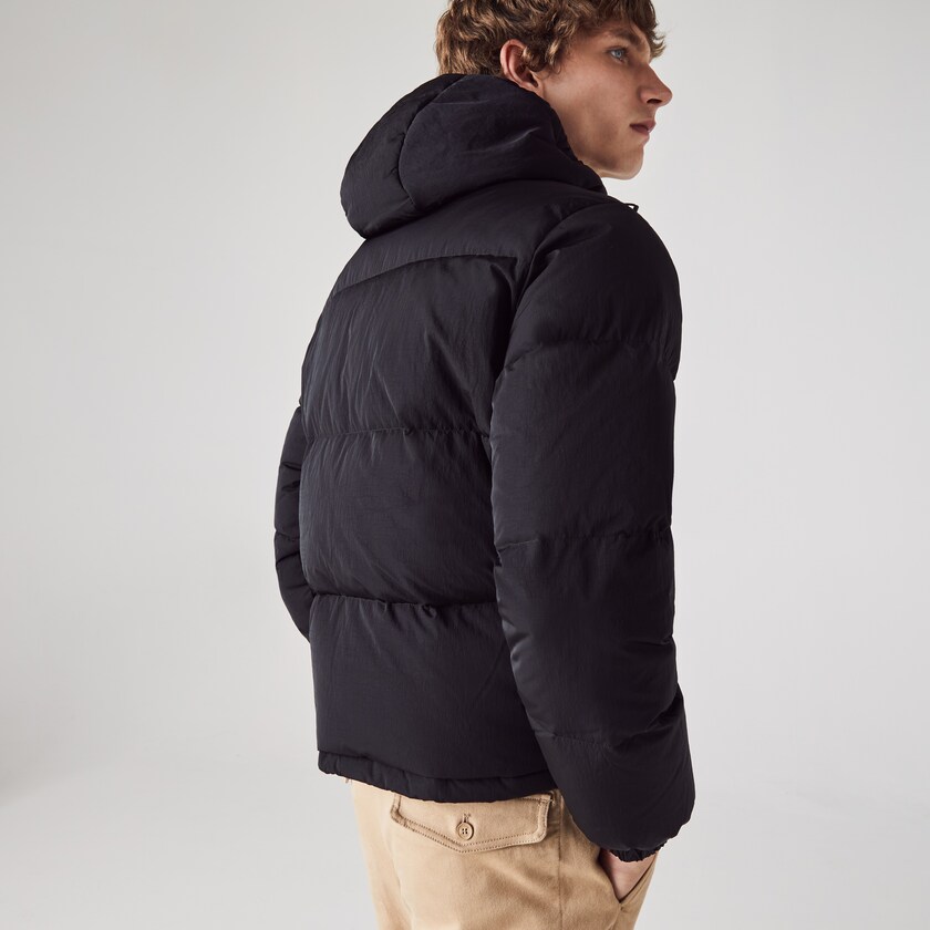 Casacos Pretas Masculino Lacoste Short Lightweight Water-Resistant Puffer RZ6-02370P8