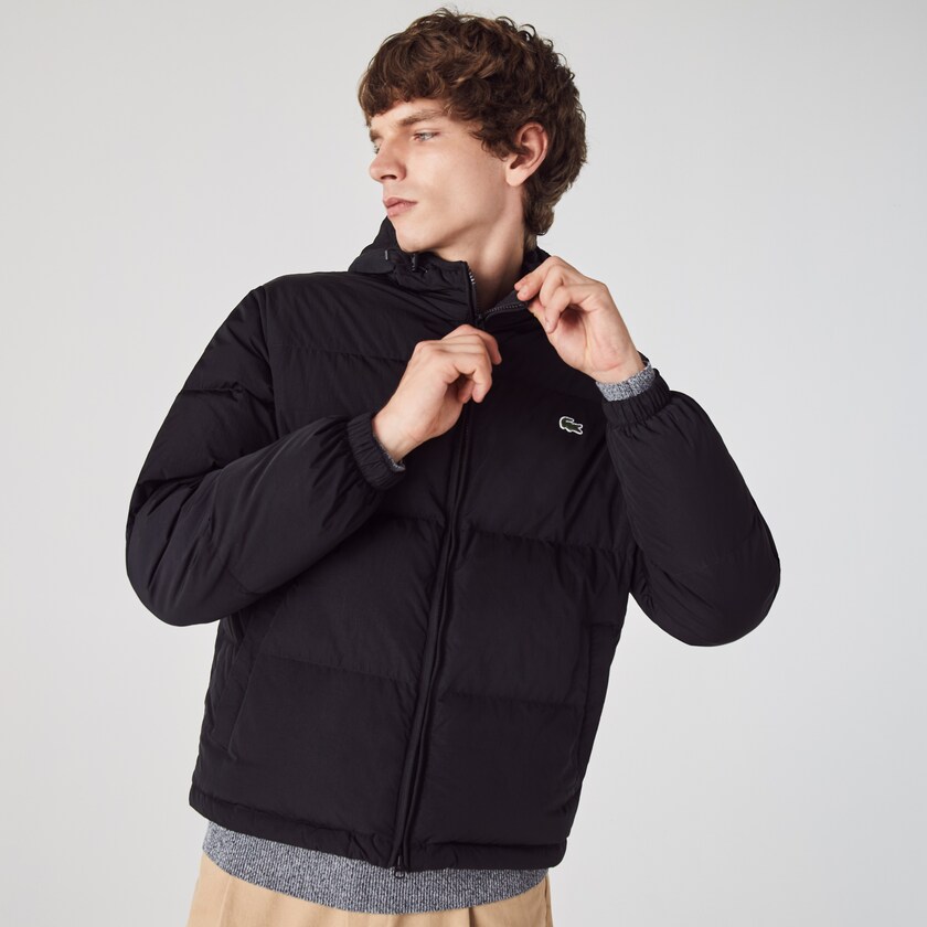 Casacos Pretas Masculino Lacoste Short Lightweight Water-Resistant Puffer RZ6-02370P8