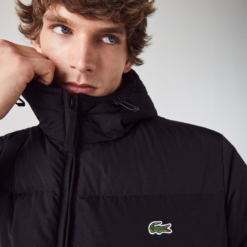 Casacos Pretas Masculino Lacoste Short Lightweight Water-Resistant Puffer RZ6-02370P8