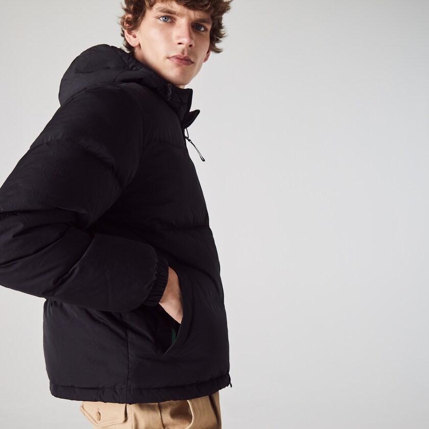 Casacos Pretas Masculino Lacoste Short Lightweight Water-Resistant Puffer RZ6-02370P8