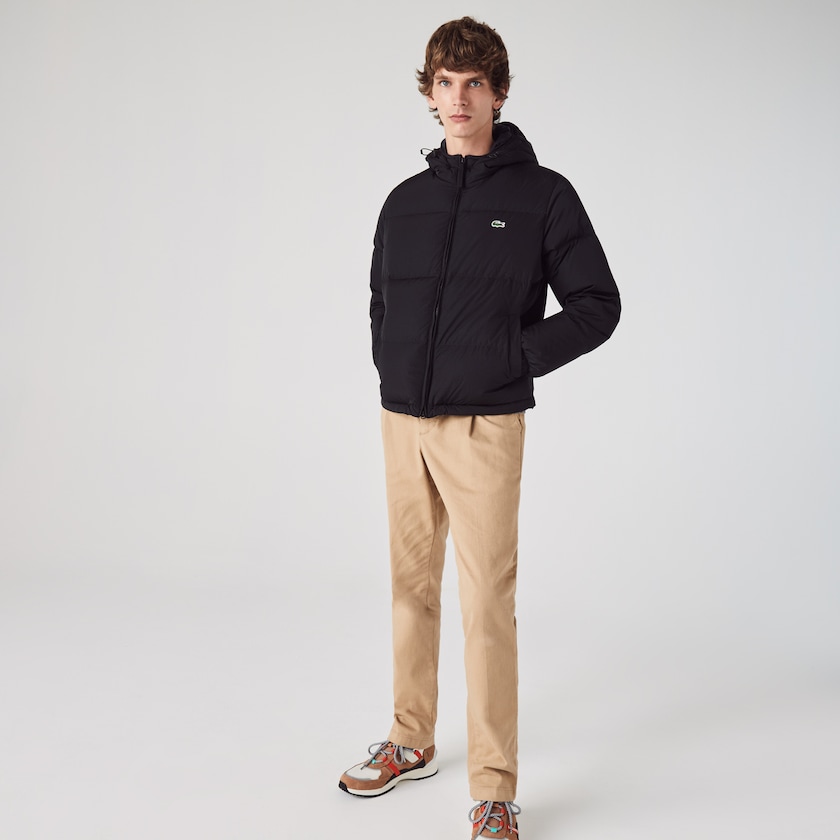 Casacos Pretas Masculino Lacoste Short Lightweight Water-Resistant Puffer RZ6-02370P8