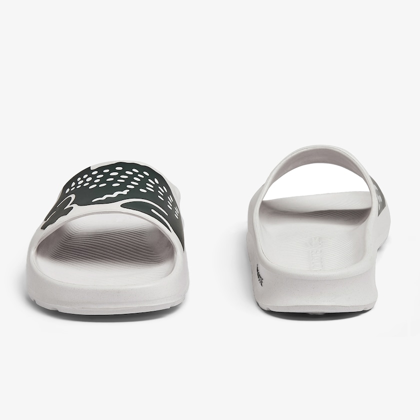 Chinelos Branco Verdes Escuro Masculino Lacoste Croco 2.0 Synthetic UI9-79657P3