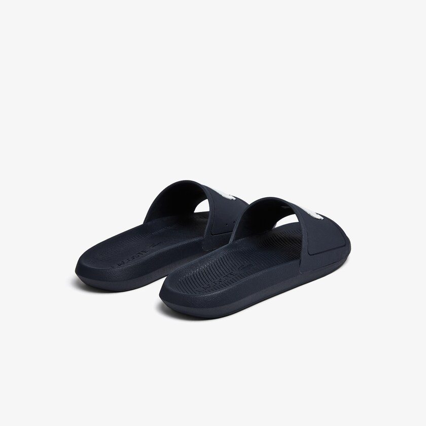Chinelos Azul Marinho Branco Masculino Lacoste Croco Synthetic HS7-72197A5