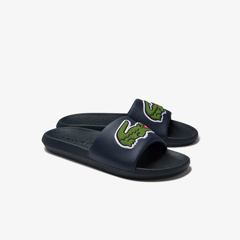 Chinelos Azul Marinho Masculino Lacoste Croco Synthetic and PU TE1-90629Q7