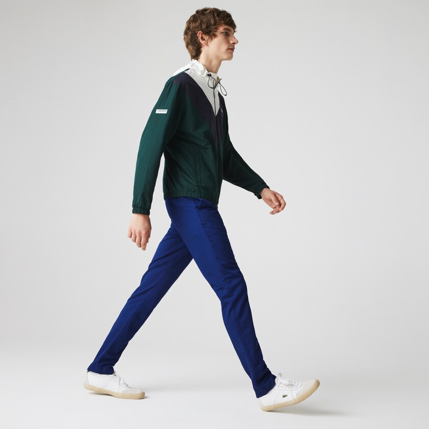 Calças De Algodão Azul Marinho Azuis Masculino Lacoste Cotton-Linen XF3-33003M7