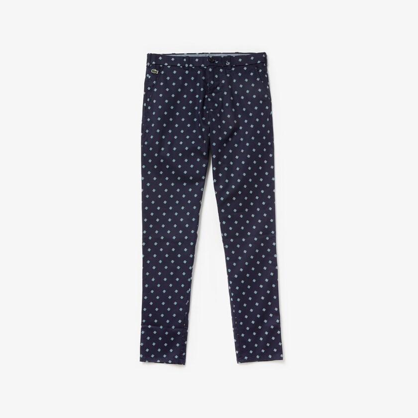 Calças De Algodão Azul Marinho Azuis Branco Masculino Lacoste LIVE Skinny Fit JW3-37873S9