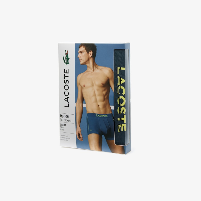 Cuecas Azuis Masculino Lacoste Motion Technical Piqué Boxer HK1-51805S2
