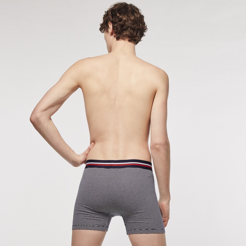 Cuecas Azul Marinho Azuis Branco Masculino Lacoste Pack Of 3 Casual Long Boxers YF5-94129N6