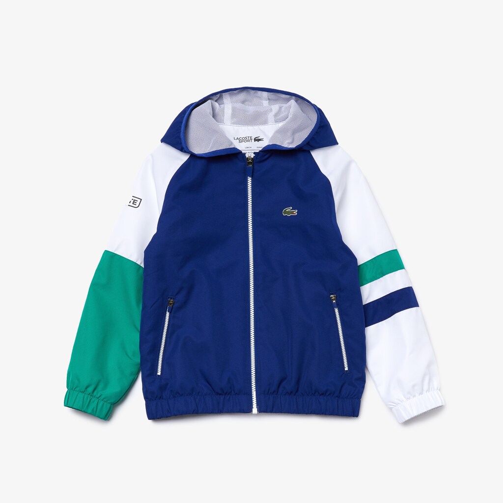 Fatos De Treino Azuis Branco Verdes Pretas Criança Lacoste SPORT Hooded GS0-51955D3