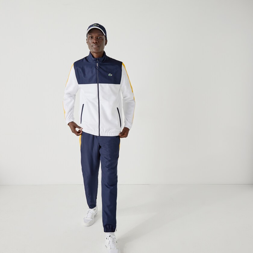 Fatos De Treino Azul Marinho Azuis Branco Amarelas Masculino Lacoste SPORT Lightweight Colorblock XV9-33213P0