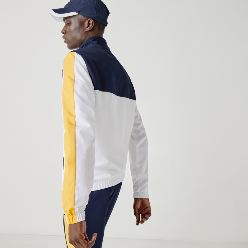 Fatos De Treino Azul Marinho Azuis Branco Amarelas Masculino Lacoste SPORT Lightweight Colorblock XV9-33213P0