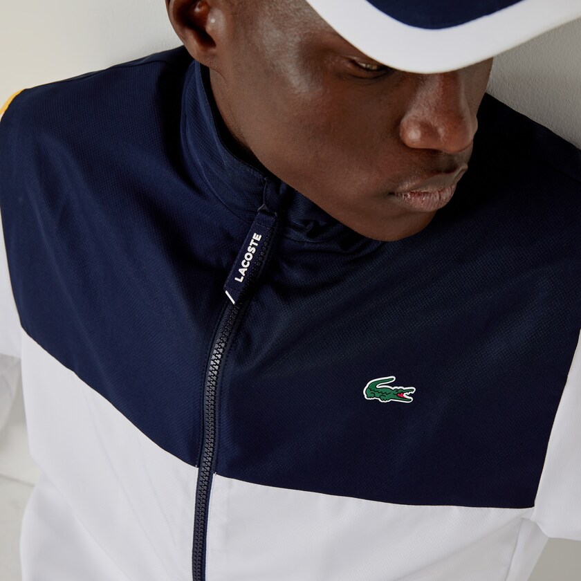Fatos De Treino Azul Marinho Azuis Branco Amarelas Masculino Lacoste SPORT Lightweight Colorblock XV9-33213P0