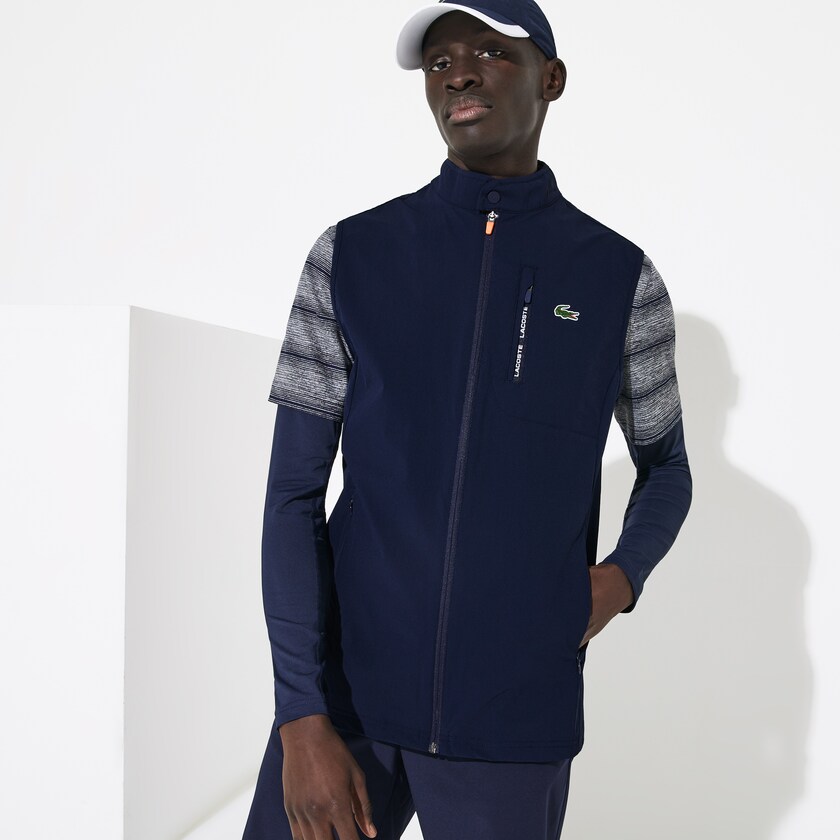 Colete De Golfe Azul Marinho Azuis Vermelhas Masculino Lacoste SPORT Lightweight Water-Resistant WP0-06130Q1