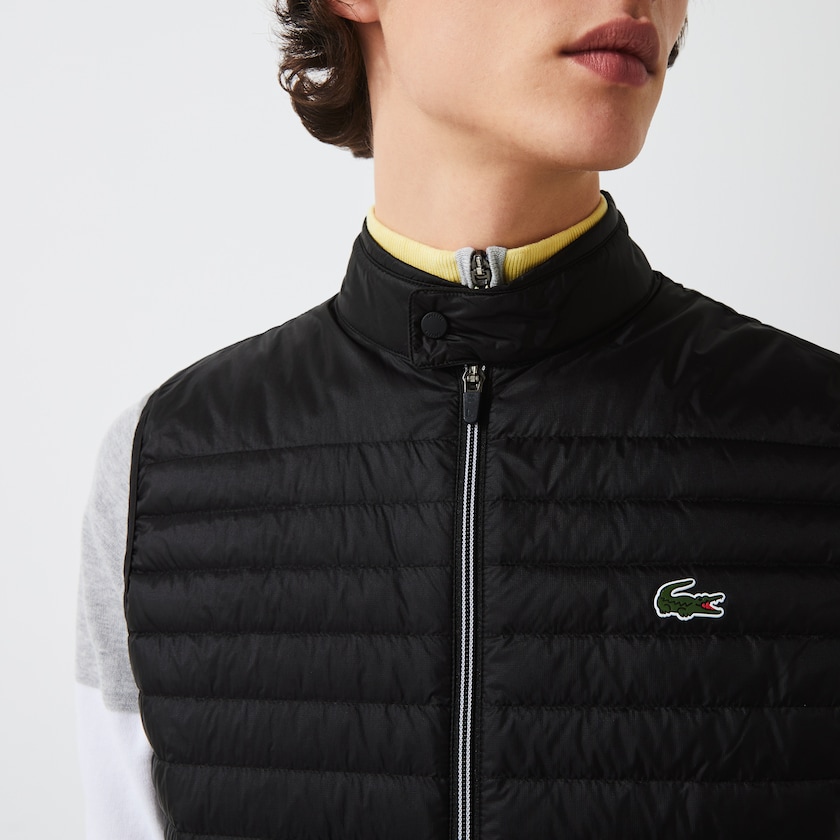 Colete De Golfe Pretas Masculino Lacoste SPORT Lightweight Water-Resistant Quilted ZX5-85288L7