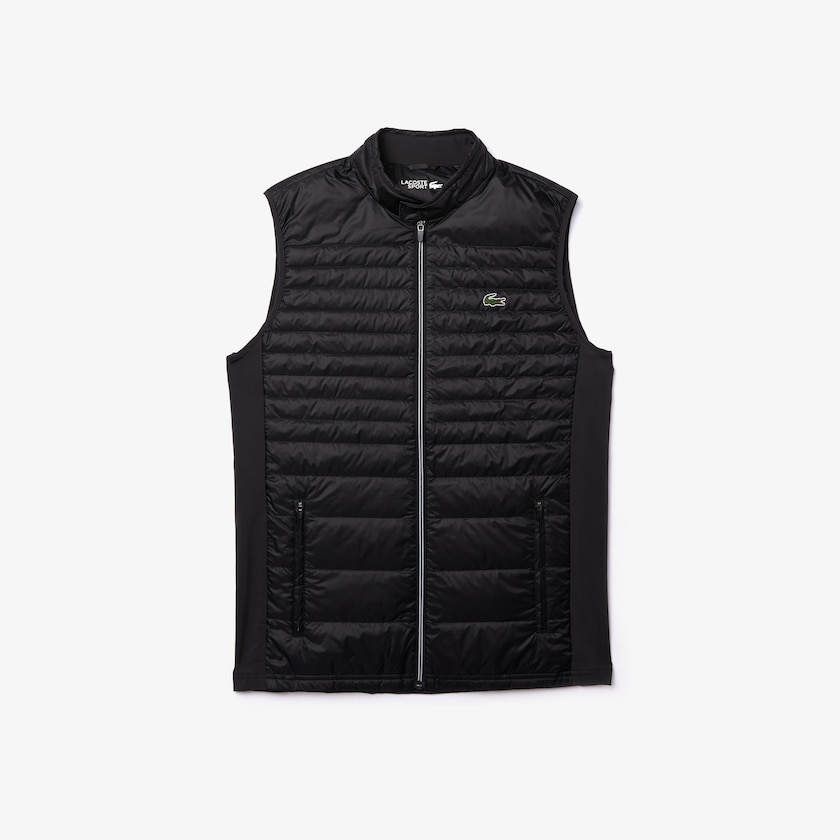 Colete De Golfe Pretas Masculino Lacoste SPORT Lightweight Water-Resistant Quilted ZX5-85288L7