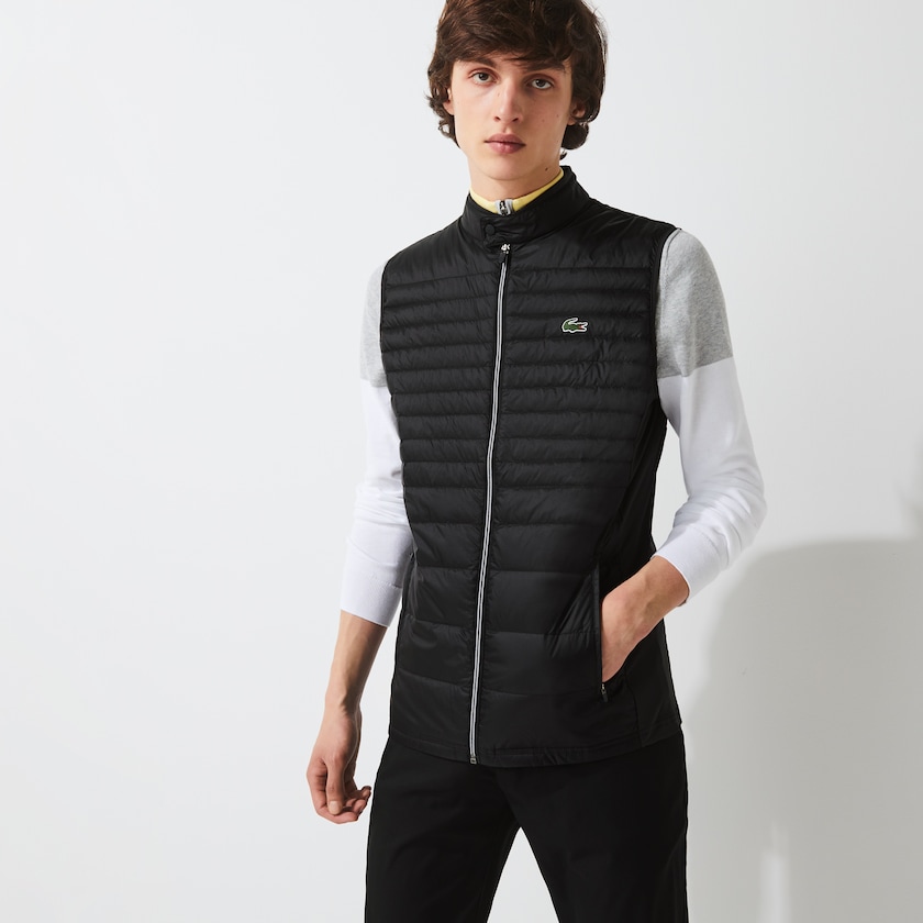 Colete De Golfe Pretas Masculino Lacoste SPORT Lightweight Water-Resistant Quilted ZX5-85288L7