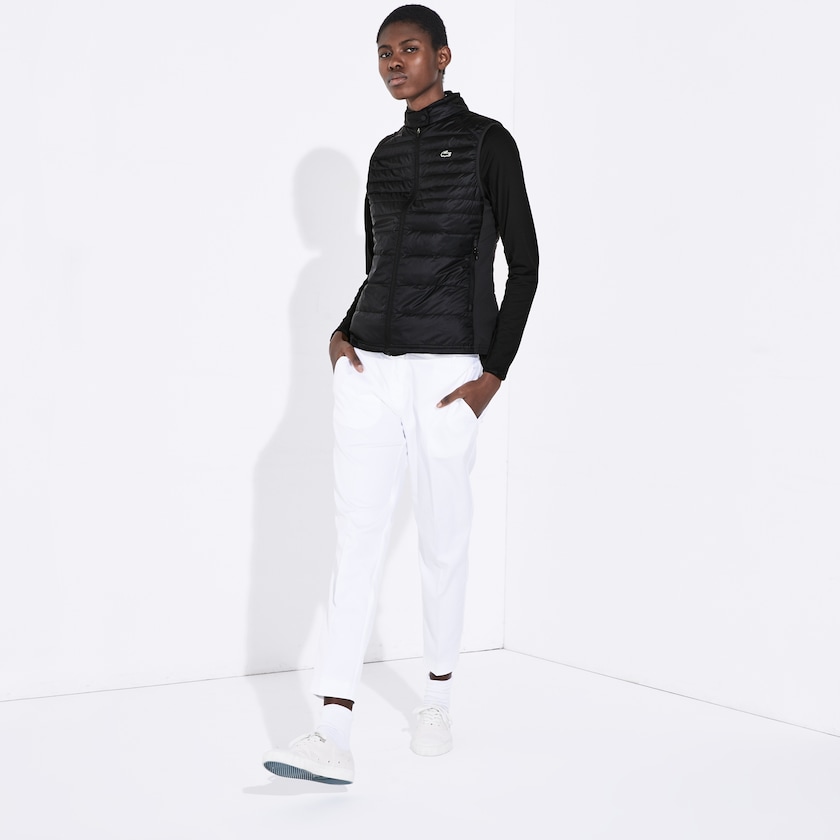 Colete De Golfe Pretas Feminino Lacoste SPORT Water-Resistant Quilted Technical YY7-99409Q5