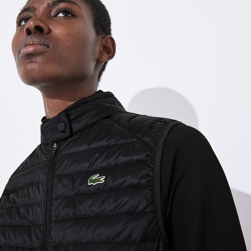 Colete De Golfe Pretas Feminino Lacoste SPORT Water-Resistant Quilted Technical YY7-99409Q5