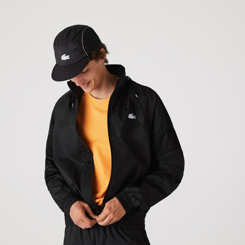 Jaquetas Pretas Masculino Lacoste CONCEPTS Collaboration Lightweight Zip-Up QU1-35223H8