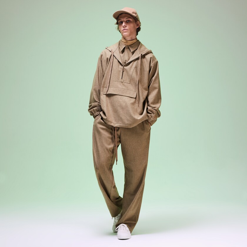 Jaquetas Luz Marrom Masculino Lacoste Fashion Show Hooded Solid Virgin Wool WK5-88638I6