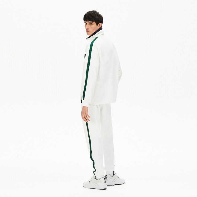 Jaquetas Branco Azul Marinho Azuis Verdes Masculino Lacoste Heritage Stripe Track OP2-97069G5