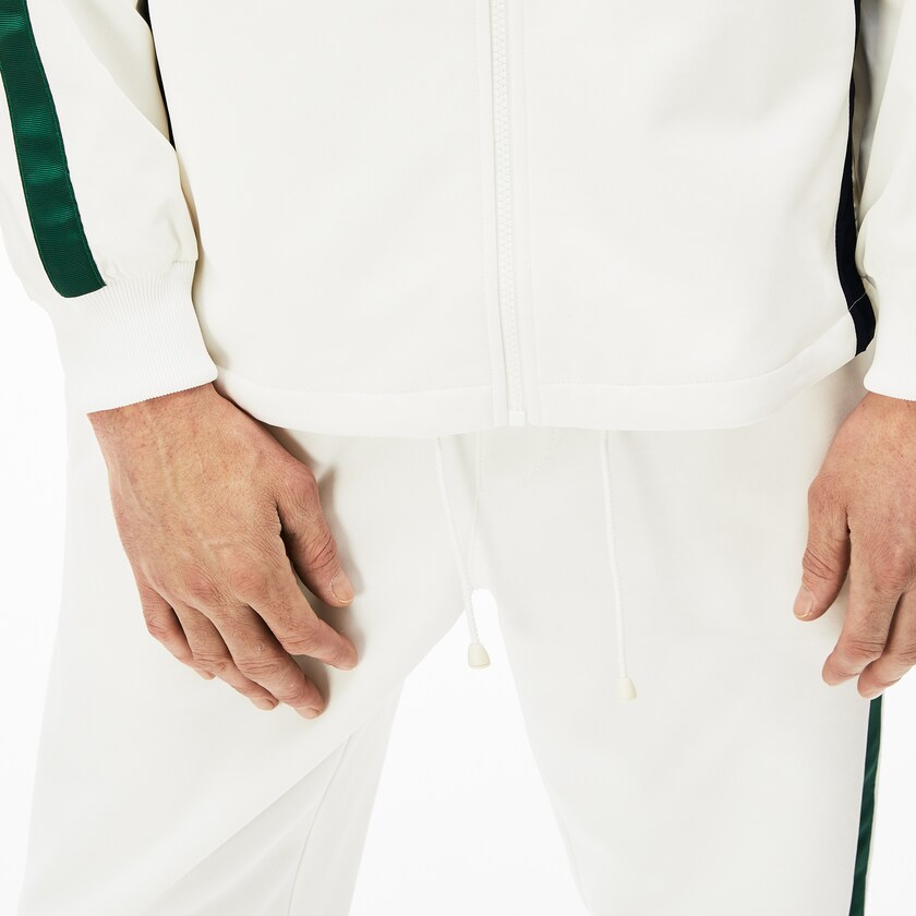 Jaquetas Branco Azul Marinho Azuis Verdes Masculino Lacoste Heritage Stripe Track OP2-97069G5