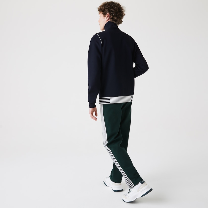 Jaquetas Azul Marinho Azuis Masculino Lacoste Heritage Zippered Tracksuit TU9-97339H8