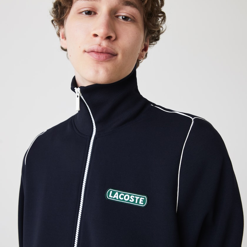 Jaquetas Azul Marinho Azuis Masculino Lacoste Heritage Zippered Tracksuit TU9-97339H8