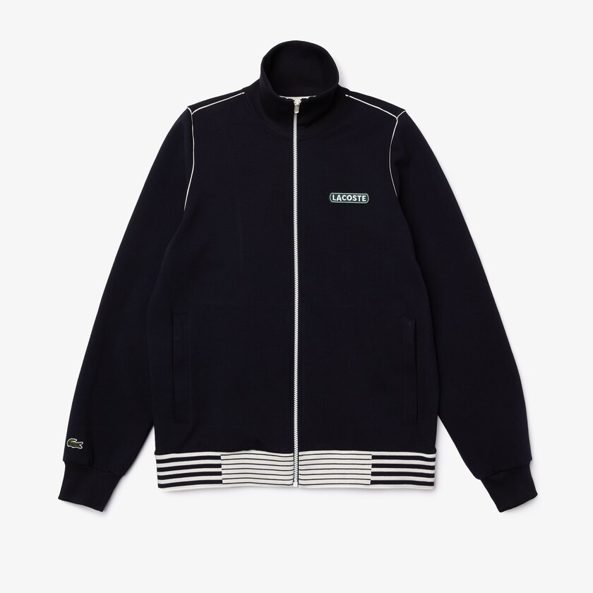 Jaquetas Azul Marinho Azuis Masculino Lacoste Heritage Zippered Tracksuit TU9-97339H8