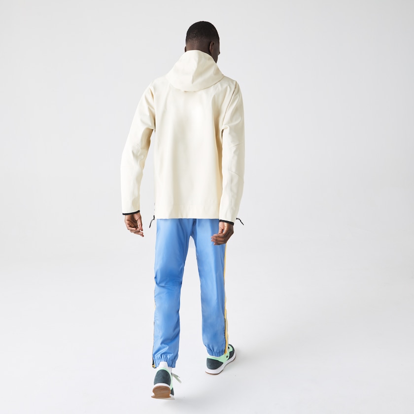 Jaquetas Bege Masculino Lacoste Hooded Lightweight Hybrid Pullover CZ0-26352Z2