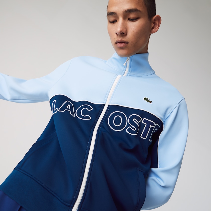 Jaquetas Azuis Masculino Lacoste LIVE Colorblock Neoprene Tracksuit XX2-49784M9