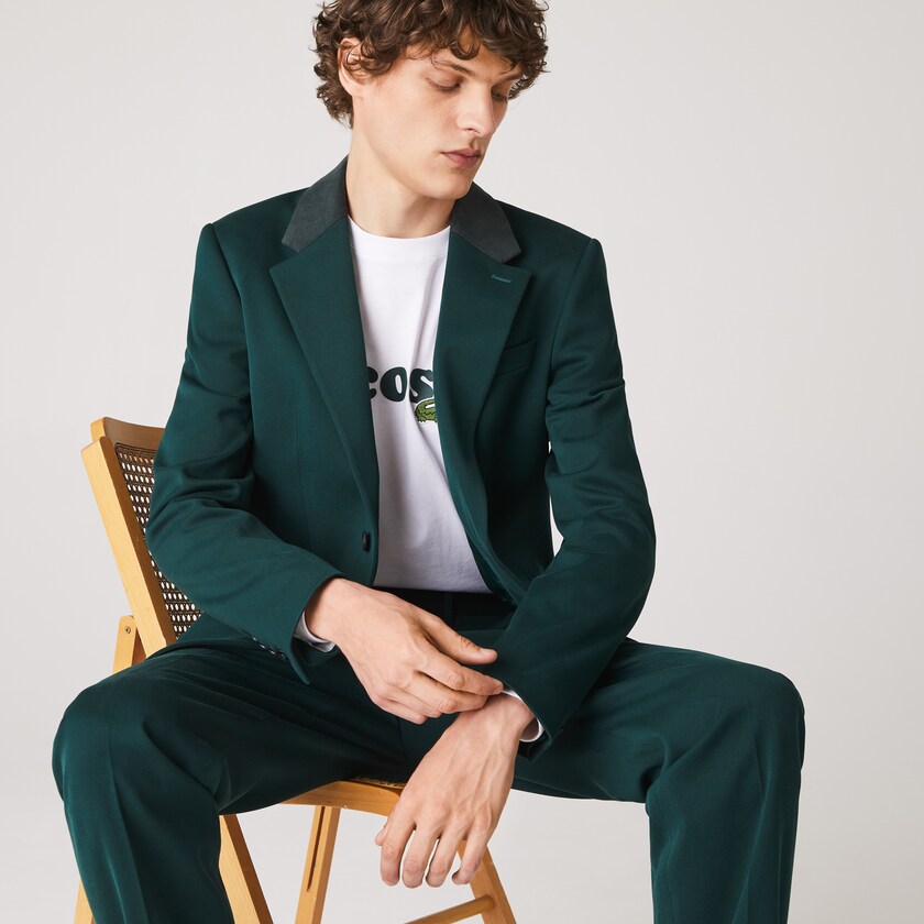 Jaquetas Verdes Masculino Lacoste LIVE Cotton Cloth Suit HH8-31463S2