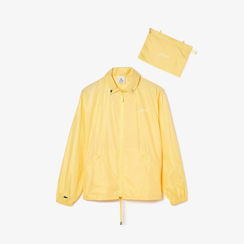Jaquetas Amarelas Feminino Lacoste LIVE Lightweight Collapsible Zip Rain NW8-99349D7