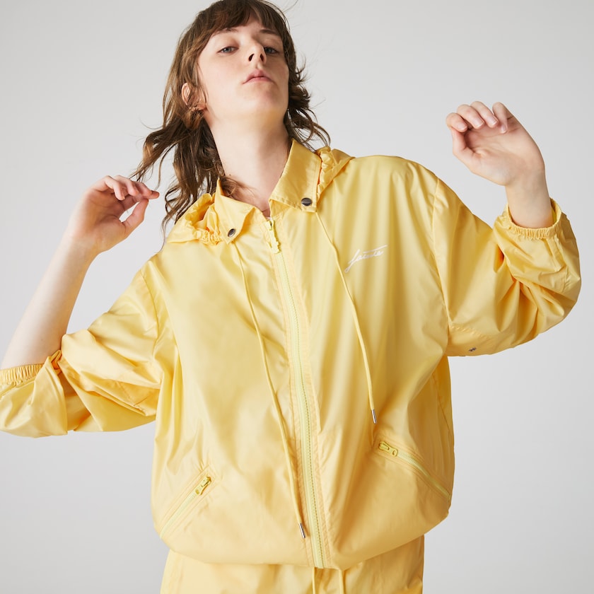 Jaquetas Amarelas Feminino Lacoste LIVE Lightweight Collapsible Zip Rain NW8-99349D7