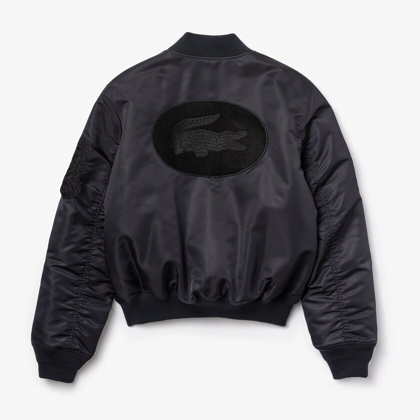 Jaquetas Pretas Masculino Lacoste LIVE Oversized Contrast Bomber FL6-17971C5