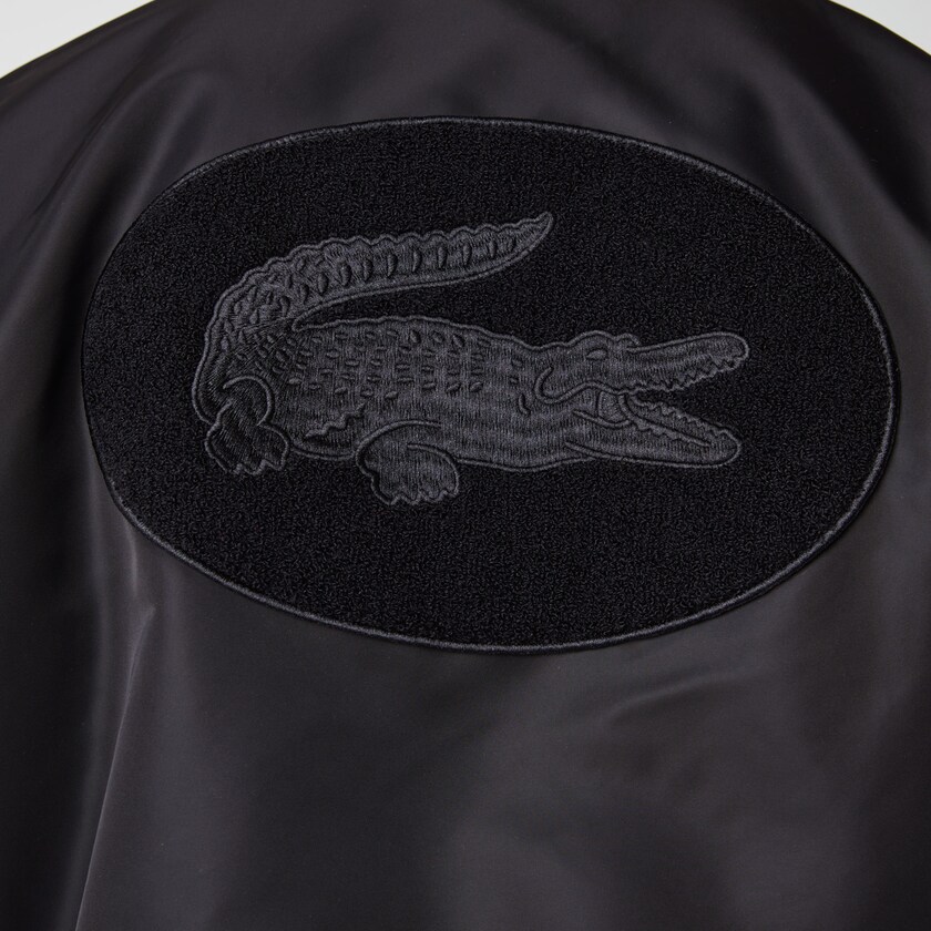 Jaquetas Pretas Masculino Lacoste LIVE Oversized Contrast Bomber FL6-17971C5