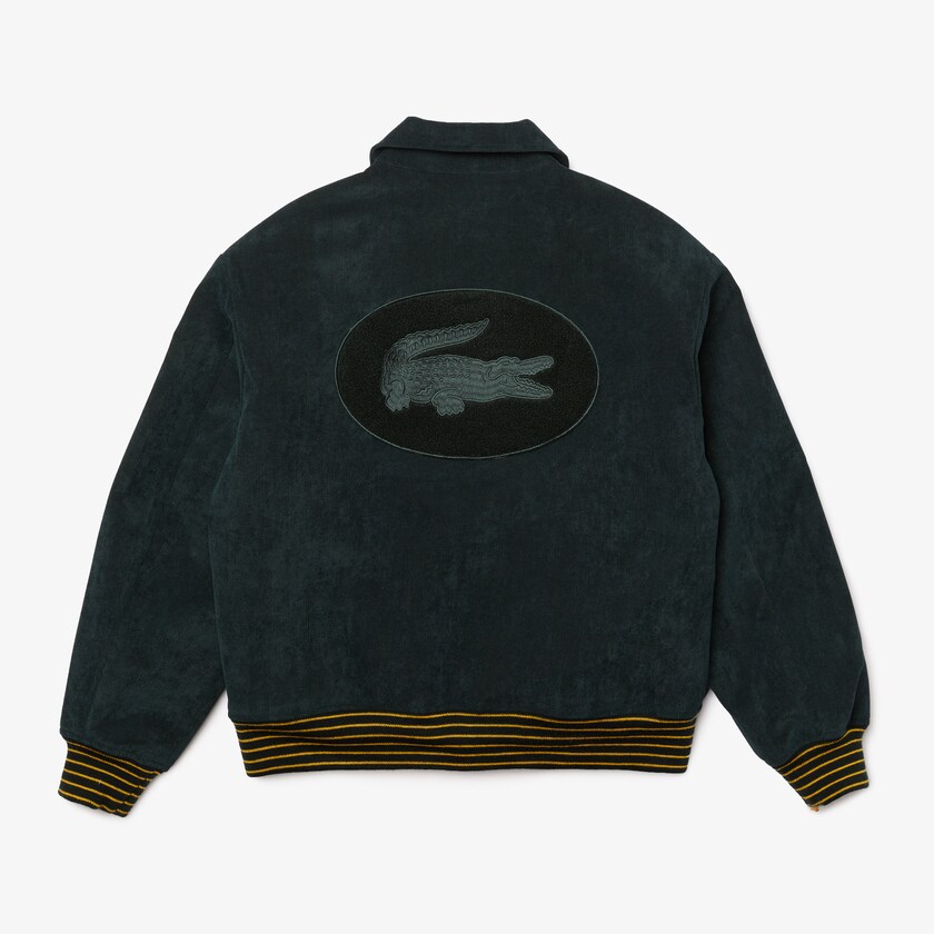 Jaquetas Verdes Escuro Masculino Lacoste LIVE Ribbed Velvet Bomber XH9-44974P9