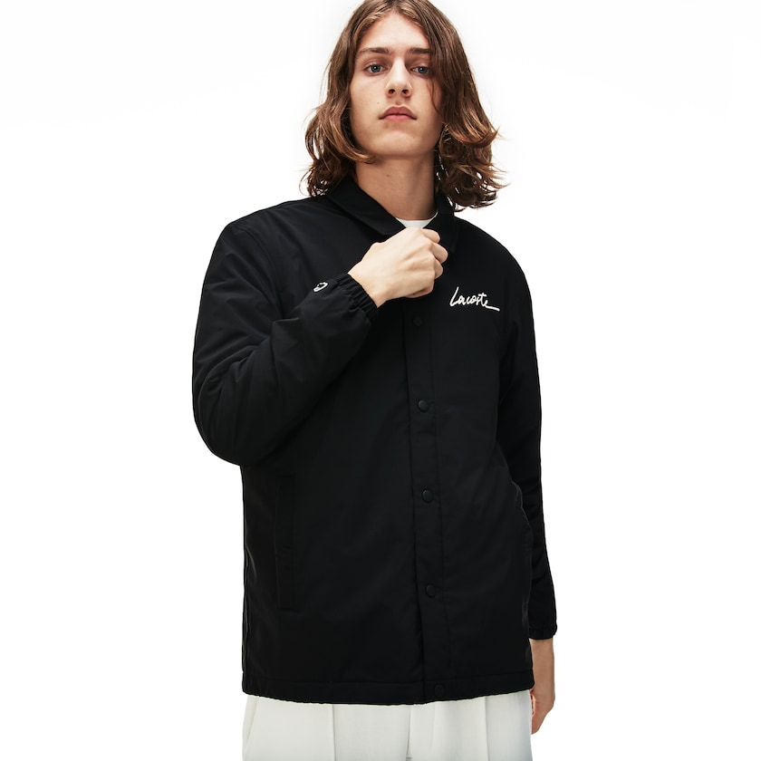 Jaquetas Pretas Masculino Lacoste LIVE Signature Taffeta NA9-53795P1