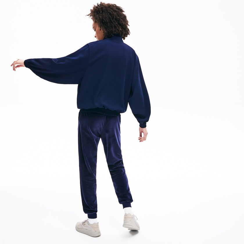 Jaquetas Azul Marinho Azuis Feminino Lacoste Motion Oversized Twill Zippered XB5-93989L2